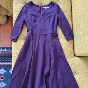 Boden purple pointe knit dress Size 10
